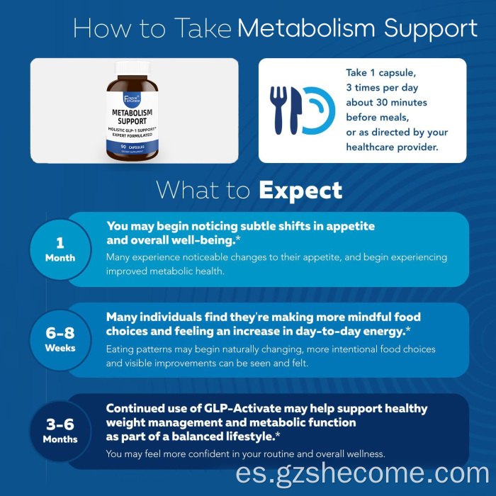 Las cápsulas de apoyo al metabolismo apoyan el apetito equilibrado